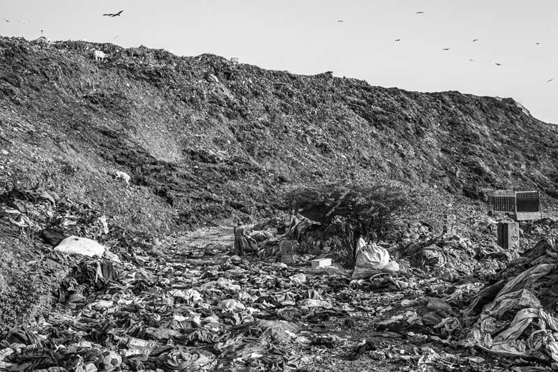 The Okhla municipal landfill in Southeast district, National Capital Territory of Delhi (NCTD)